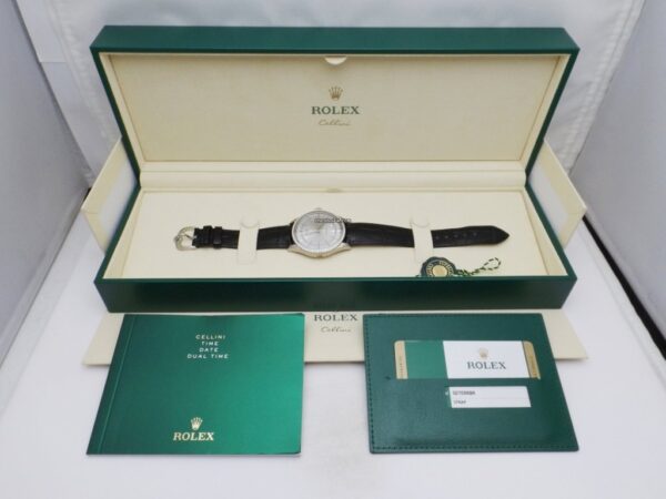 9570128o xxl 600x450 - Rolex Cellini Time white gold 39mm silver ref. 50709RBR NEW full stickers
