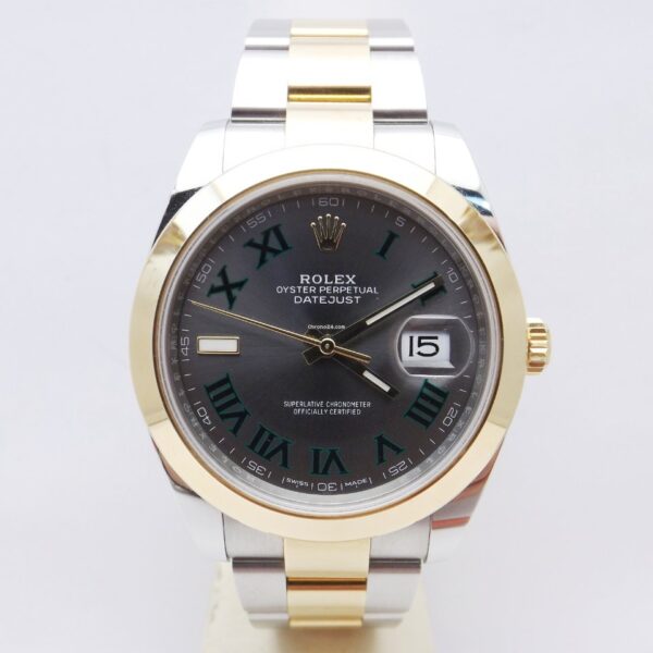 1 2 600x600 - Rolex Datejust 41 ref. 126303 Wimbledon 2018 top condition full set
