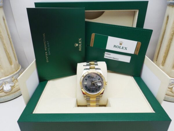 23037077 qadtfs0rwr6g9l4sakjgizf2 ExtraLarge 600x450 - Rolex Datejust 41 ref. 126303 Wimbledon 2018 top condition full set