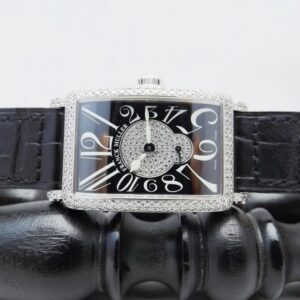 Franck Muller Long Island 900 S6 D2P White gold Diamond black dial NOS new old stock full set