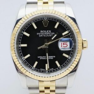 Rolex Datejust 36 ref. 116233 Black dial top condition Box & paper 2012