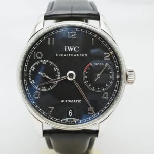 IWC Portuguese 8 days IW500109 Automatic black dial Box & paper 2014 serviced