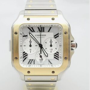 Cartier Santos Chronograph monopulsante acciaio ed oro W2SA0008 like new